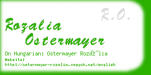 rozalia ostermayer business card